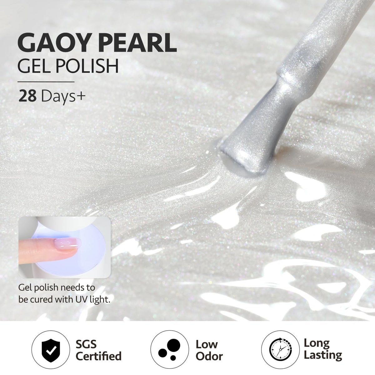 GAOY gel being applied with dotting tool to create mermaid scale pattern