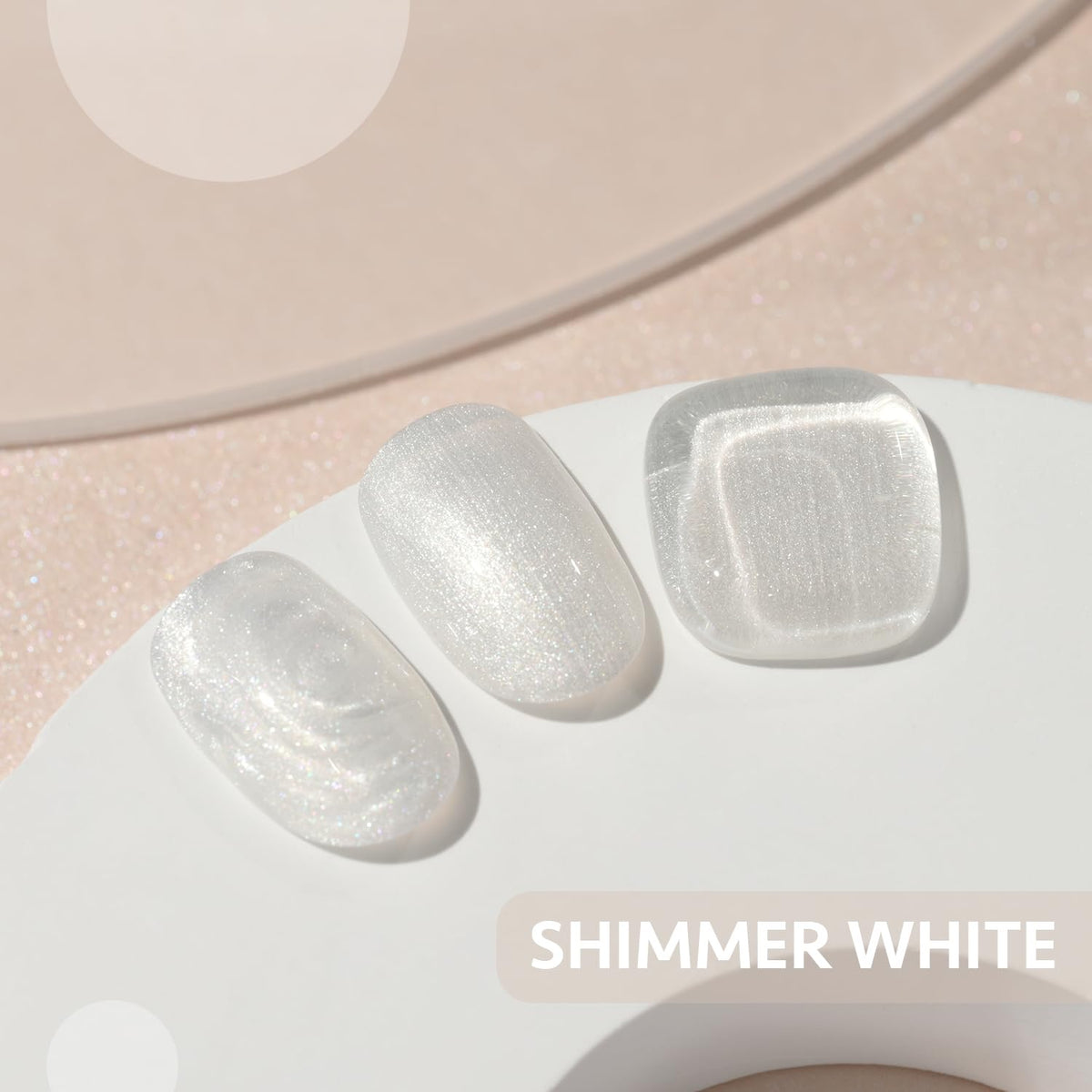 GAOY close-up of pearl gel texture showing reflective mermaid shimmer