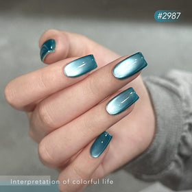 GAOY swatch wheel displaying six Tropical Sea shades and holographic sparkle for color selection