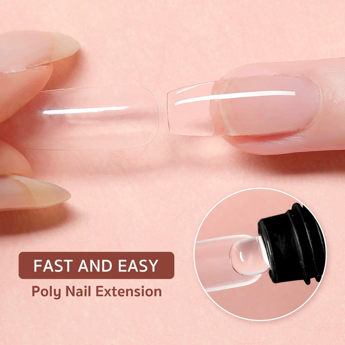 GAOY poly gel open jar close-up showing smooth texture for easy shaping