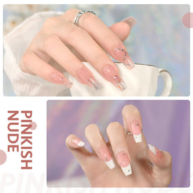 GAOY poly gel application on nail using dual form demonstrating fast curing and clean shaping