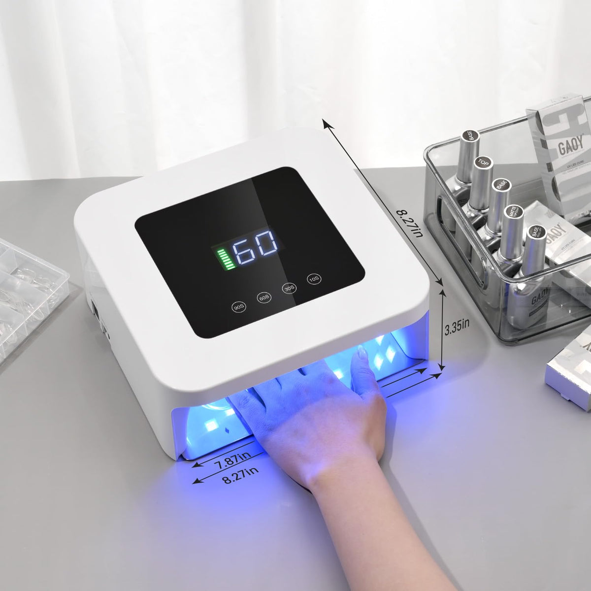 GAOY lamp recharging port with cable showing quick recharge convenience