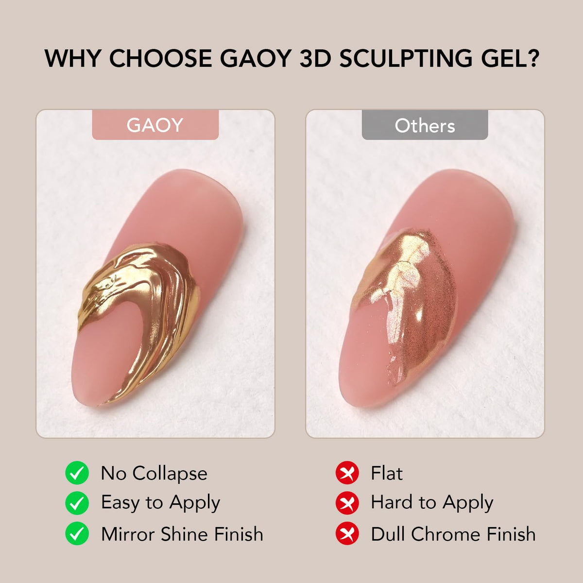 GAOY holding rhinestone with tweezers on gel, shows secure adhesion benefit