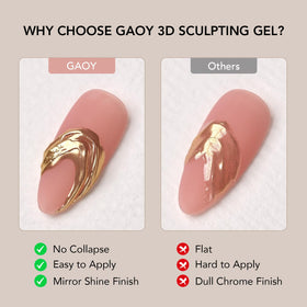 GAOY holding rhinestone with tweezers on gel, shows secure adhesion benefit