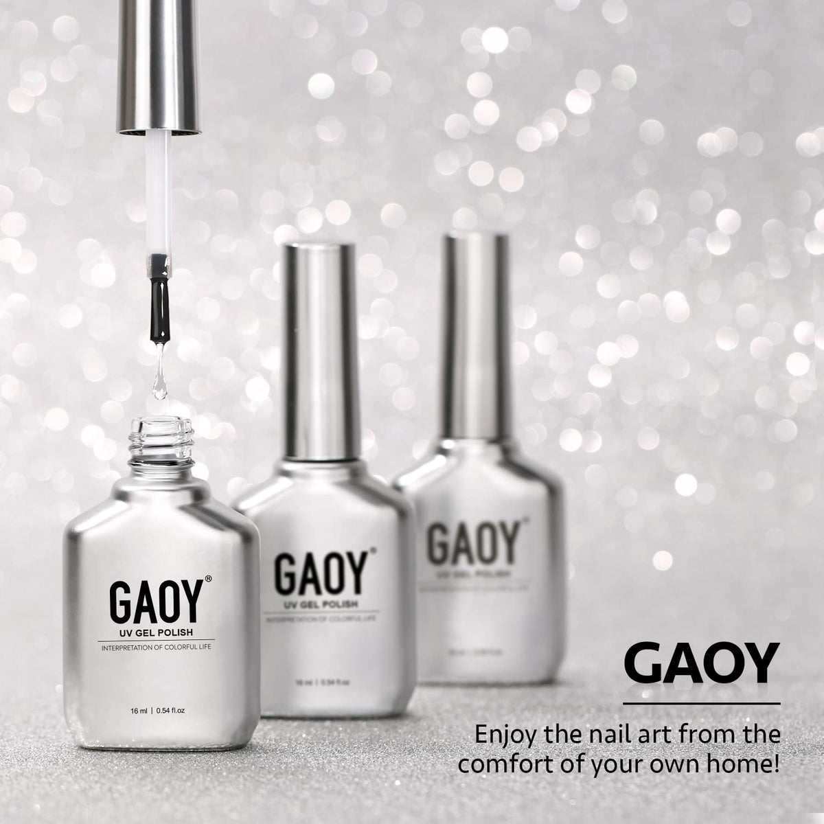 GAOY bottle next to coin showing scale and compact 16ml travel-friendly benefit