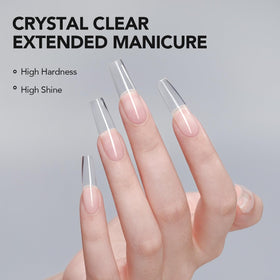 GAOY sculpted nail extension side profile demonstrating strong natural-looking length