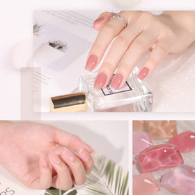 GAOY closeup of the six jelly nude pink shades, ideal for soft ombré effects