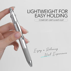 GAOY silver pen on manicure workstation demonstrating professional-ready convenience