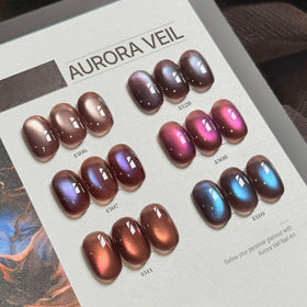 GAOY six gel polish bottles lined up with visible color shifts for styling variety