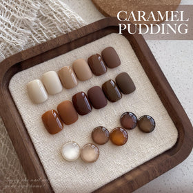 GAOY six shades lineup top view displaying beige to caramel tones for easy selection