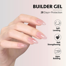 GAOY color swatches on nail tips demonstrating milky pink, nude and rose jelly shades for subtle looks