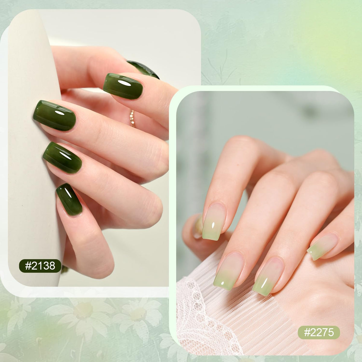 GAOY nail wheel swatches showing layered colors for customizable intensity