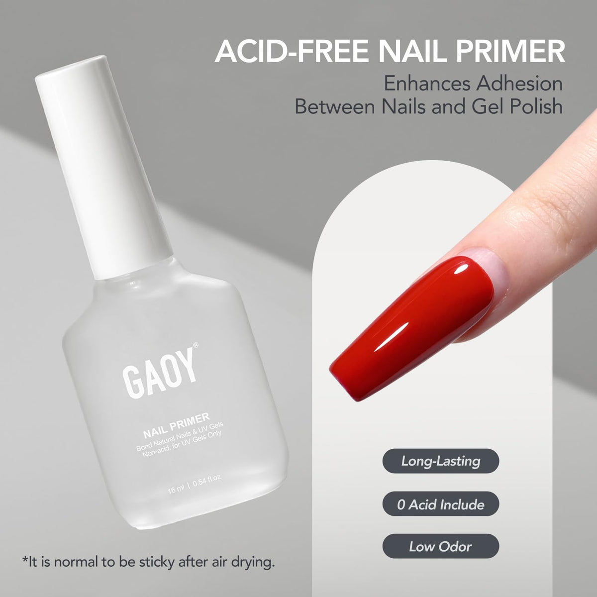GAOY brush stroke texture on nail showing even coverage and smooth finish