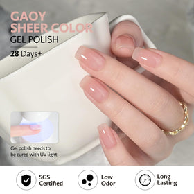 GAOY texture close-up of a thin clear layer demonstrating glossy, streak-free coverage