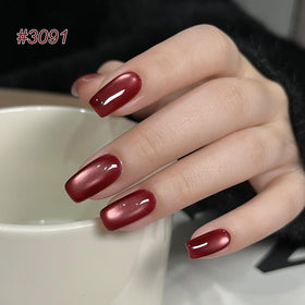 GAOY polish texture stroke showing holographic glitter particles and smooth finish, visual depth benefit