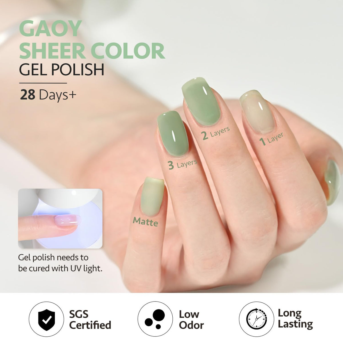 GAOY texture close-up showing glossy jelly sheen for salon-like shine