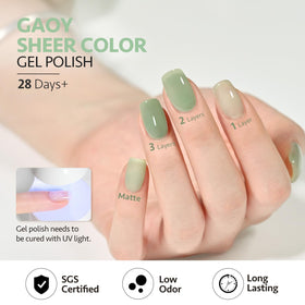 GAOY texture close-up showing glossy jelly sheen for salon-like shine
