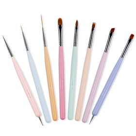 GAOY brush strokes on nail tips showing texture control and design versatility