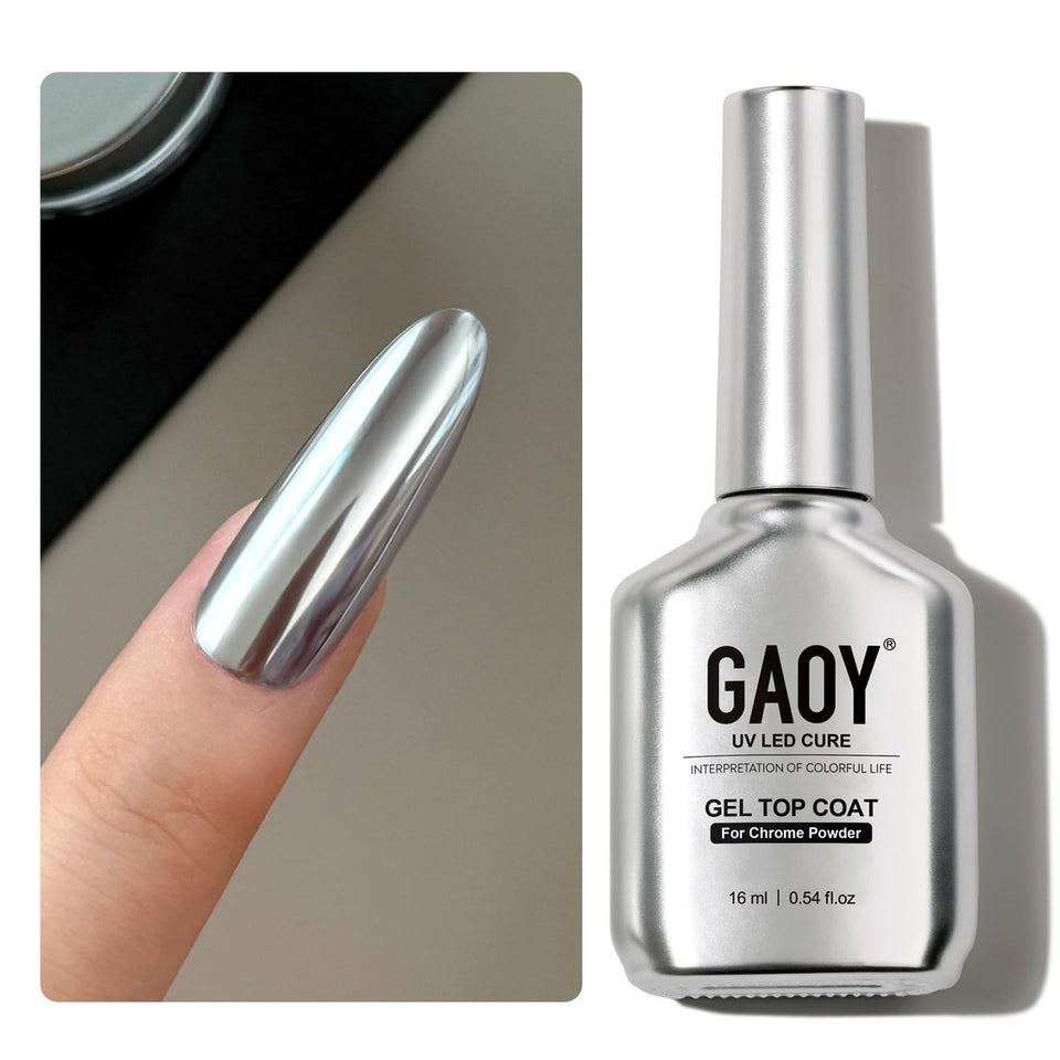 GAOY bottle front view showing clear top coat and professional finish benefit