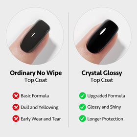 GAOY top coat brush stroke texture showing smooth application and high shine