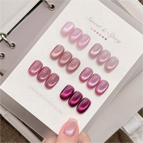 GAOY nails at a date-night setting, conveys romantic shimmering manicure benefit