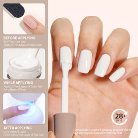 GAOY gel used to create a crisp French tip demonstrating precision and brightness