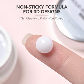 GAOY gel being applied with a tool demonstrating clean application and quick-curing benefit