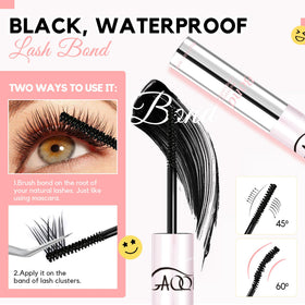 GAQQI application on false-lash band for precise placement and long wear