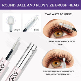 GAQQI close-up of black adhesive texture for seamless lash line