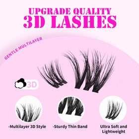 GAQQI close-up of lash cluster texture highlighting soft, natural fibers