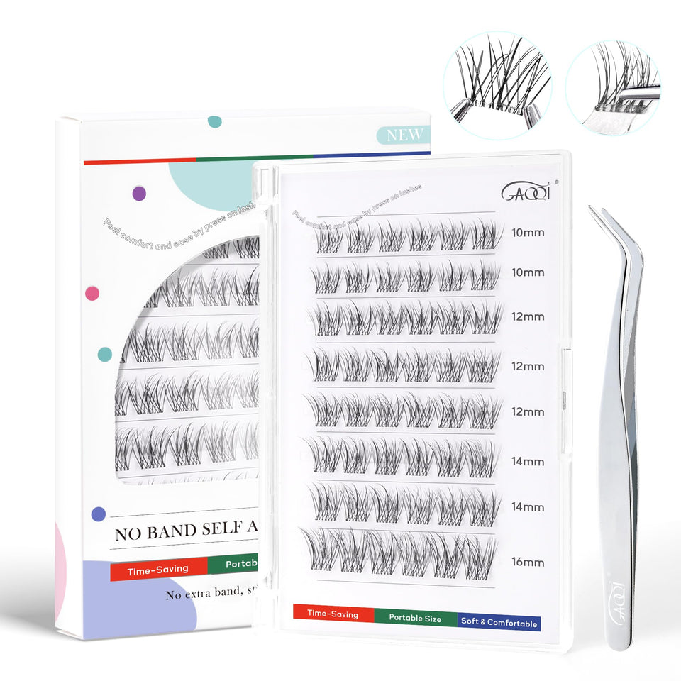 GAQQI front packaging showing lash clusters and style label for quick selection