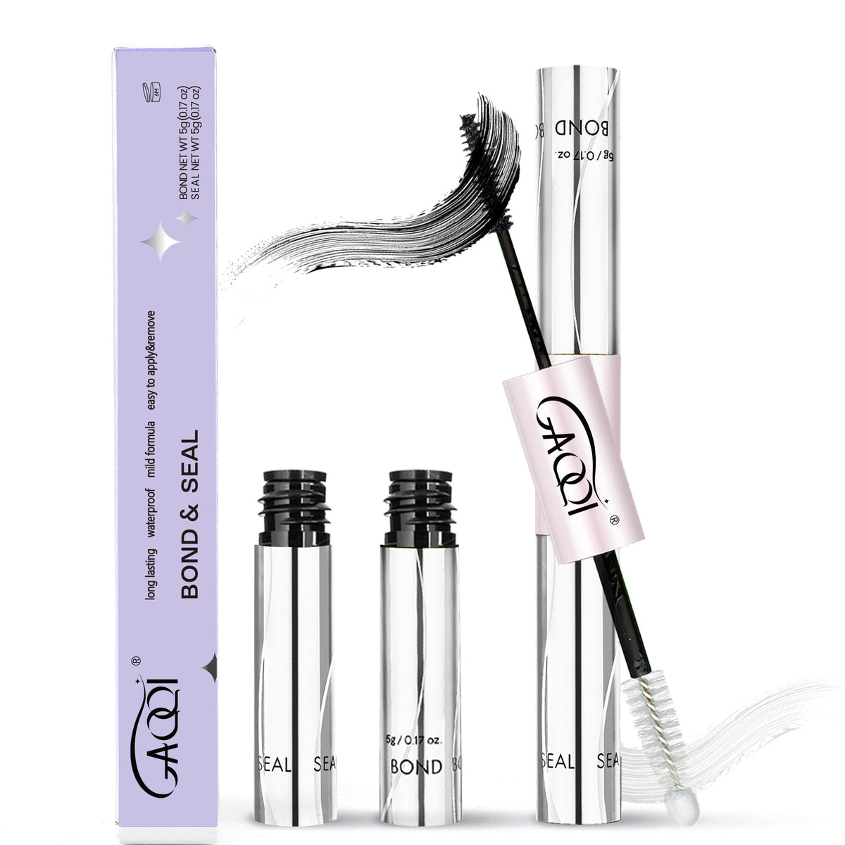 GAQQI front packaging showing dual 5ml tubes and product benefits
