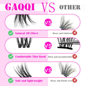GAQQI length comparison 10mm 12mm 14mm showing customizable layering