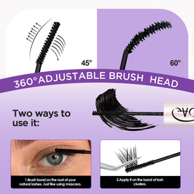 GAQQI seal brush smoothing lash band for comfortable, residue-free wear
