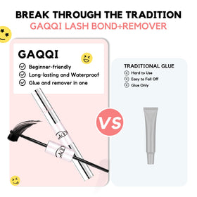 GAQQI in a small makeup pouch illustrating travel-friendly lash solution