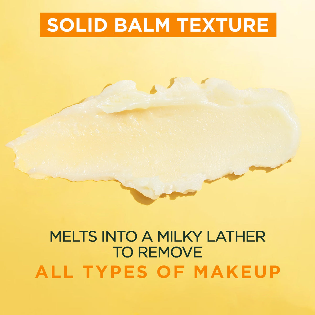 Garnier balm being massaged onto face, shows effective makeup dissolution benefit