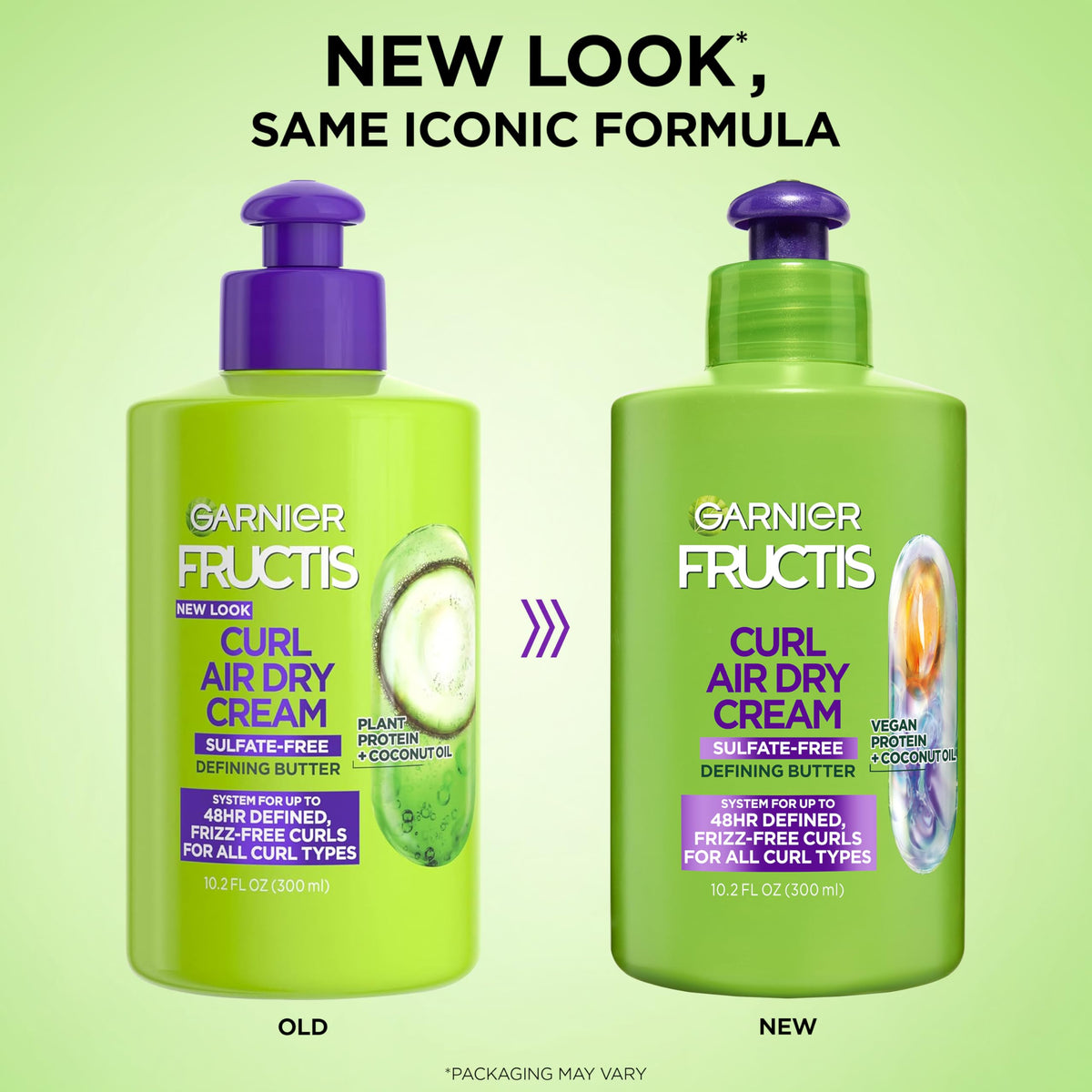 Garnier back label details ingredients and how to apply for results
