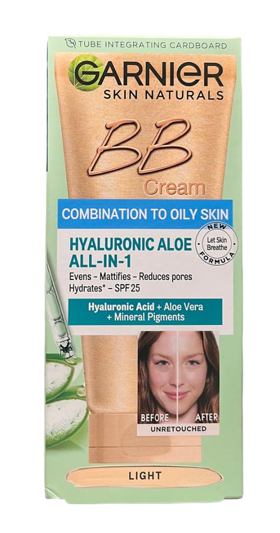 Garnier texture close-up of cream on skin, demonstrates lightweight blendability