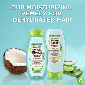 Garnier Whole Blends back label close-up with ingredients and usage details for transparency
