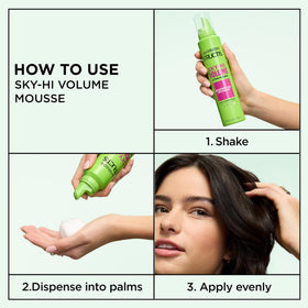 Garnier dispensing mousse into palm for easy application and control