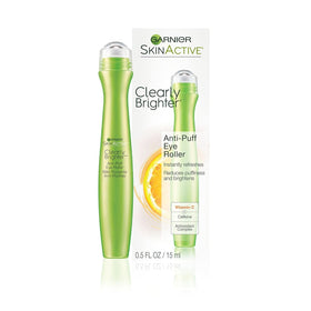 Garnier eye roller front packaging showing label and size benefits