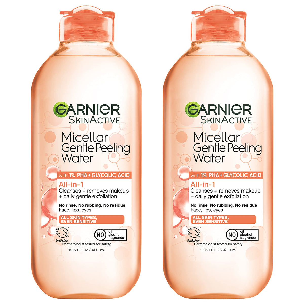 Garnier front packaging showing bottle and label for easy identification and clarity
