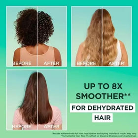 Garnier Fructis closeup of creamy aloe texture illustrating rich hydration feel