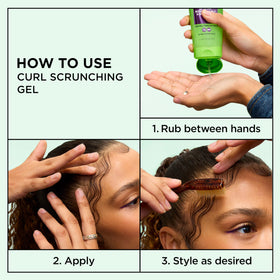 Garnier application rake-and-shake technique creating loose wave definition
