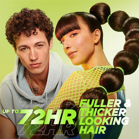 Garnier Fructis being applied to damp hair for detangling and prep before styling benefit