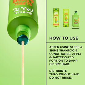 Garnier Fructis before and after hair comparison highlighting reduced frizz