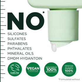 Garnier Fructis bottle beside ingredient list highlighting key actives