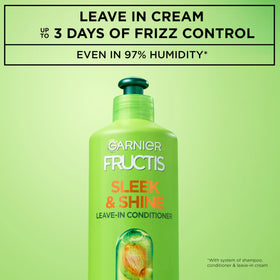 Garnier Fructis cream texture closeup showing smooth formula for easier detangling