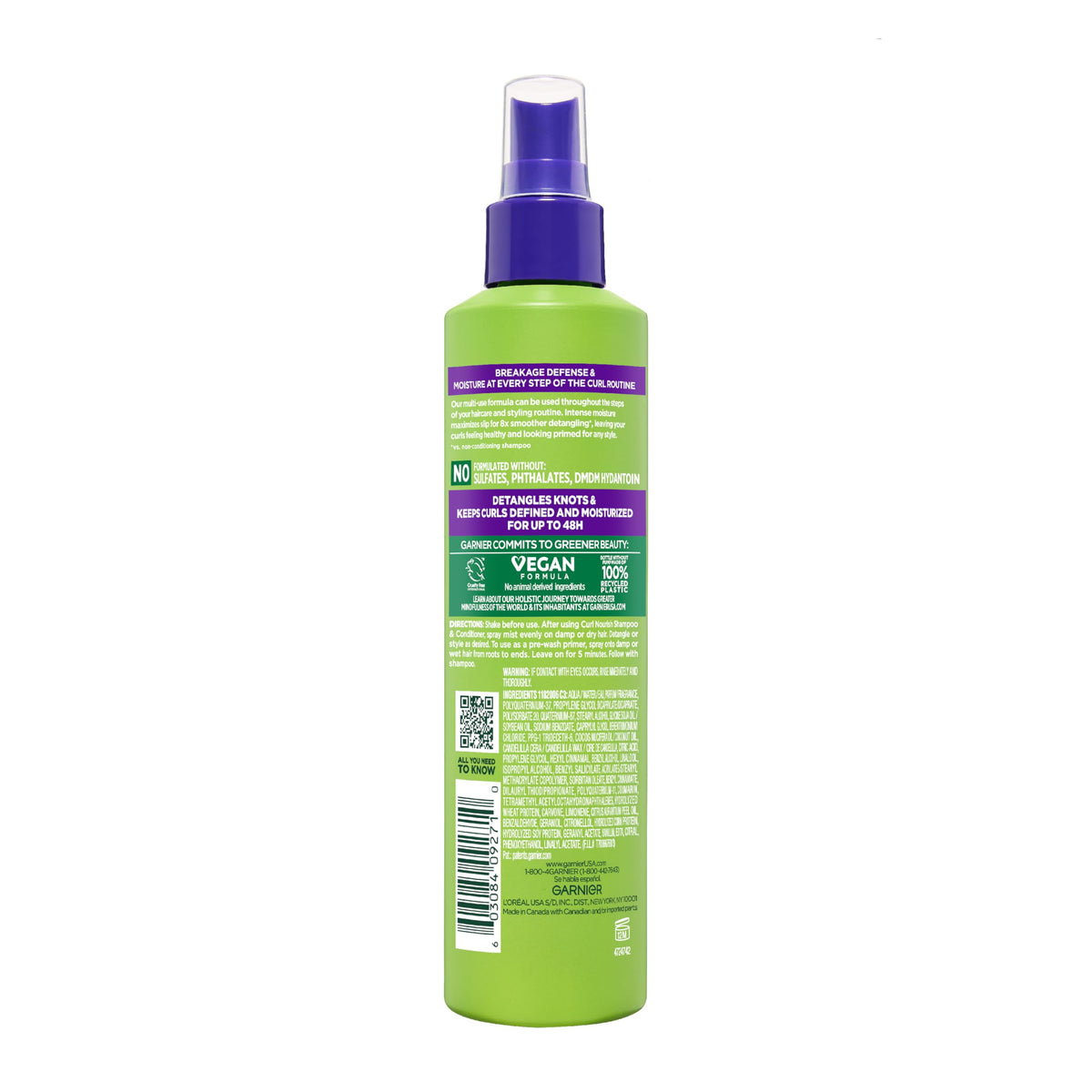 Garnier Fructis on bathroom counter with styling tools for routine