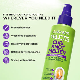 Garnier Fructis milk texture close-up showing lightweight slip